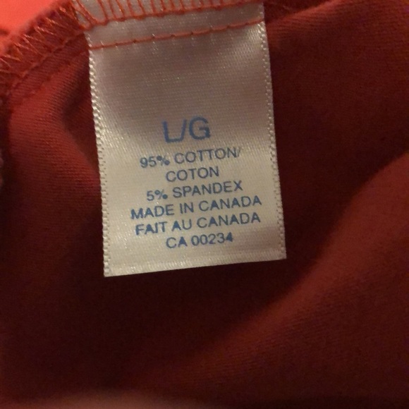 Togo 3/4 Sleeves Dark Orange Cotton Top - Picture 4 of 8